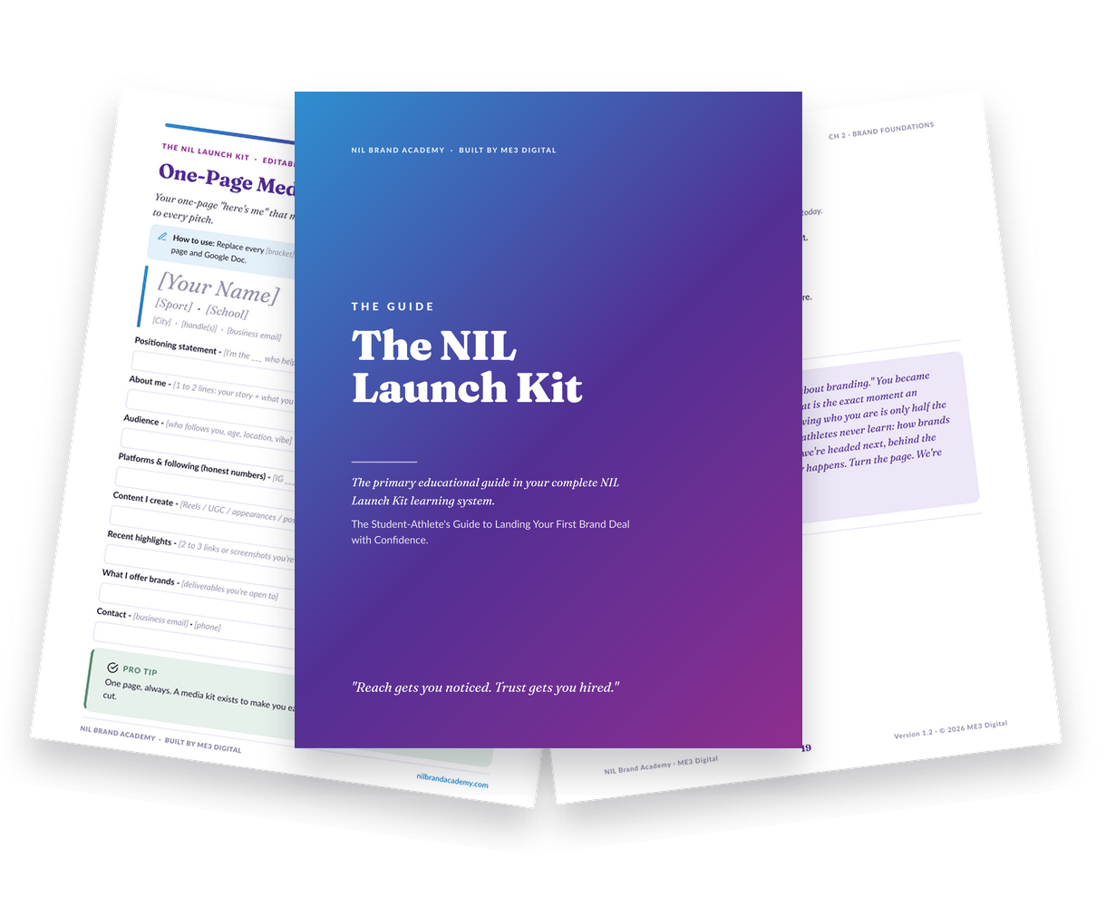 The NIL Launch Kit guide, workbook, and templates